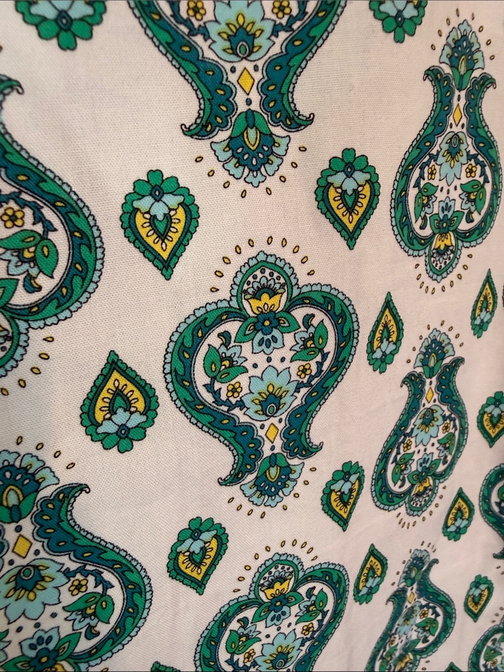 LOFT Womens Green Paisley V-Neck Bell Half Sleeve‎ Blouse Top Small RN140923 - Picture 6 of 6